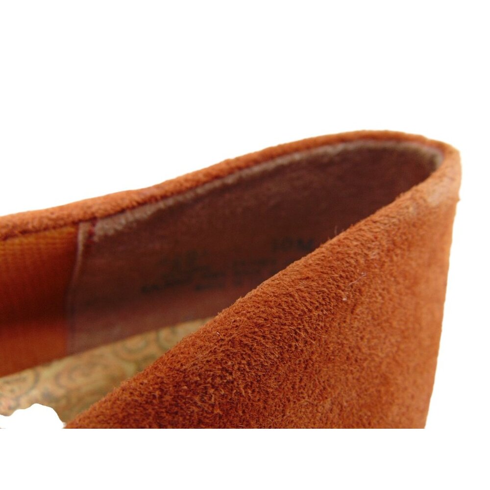 Vintage Women's 90s Leather Collection Brown Suede Pumps Size 10 Shoes Preppy - Picture 11 of 14